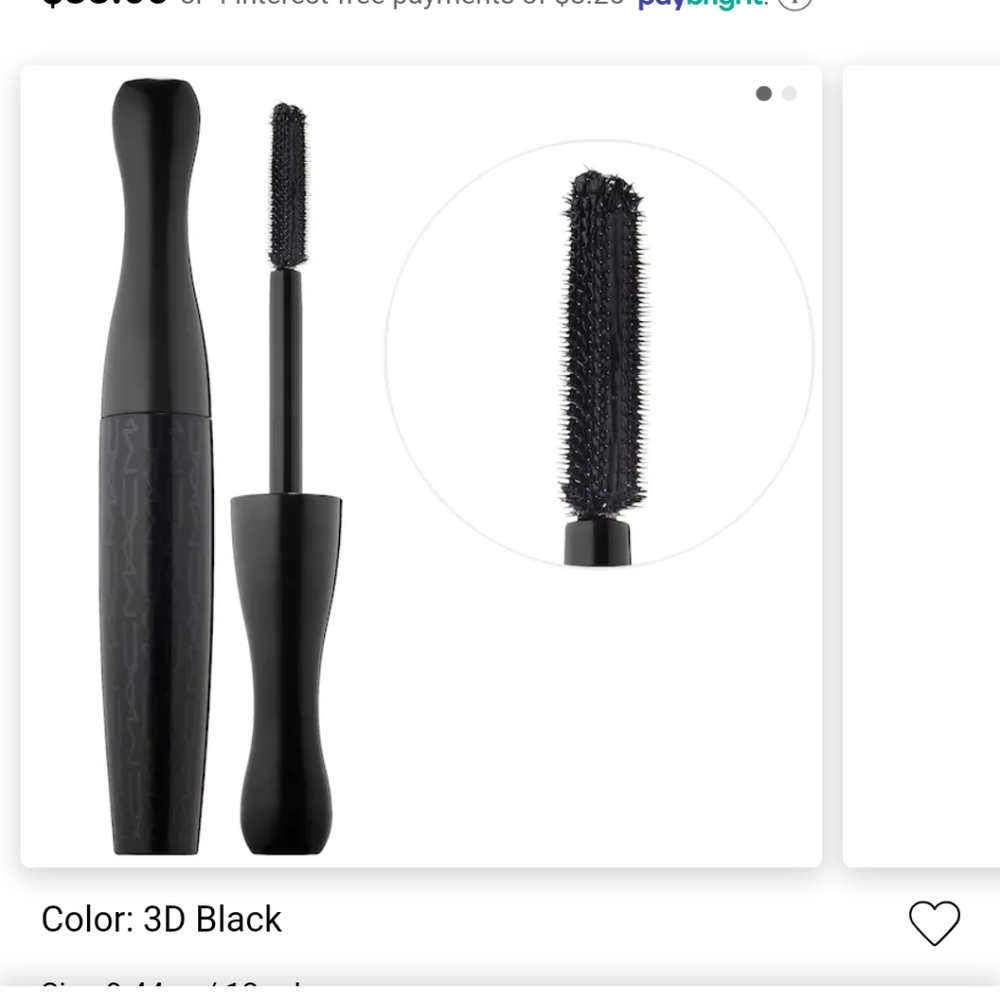 MAC mascara in extreme Dimensions 3D black lash. Buy one get one FREE